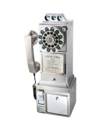 Wild And Wolf Diner Retro Telephone - Chrome Wild And Wolf Diner Retro Telephone - Chrome